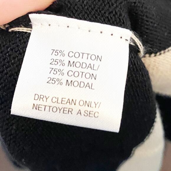 Trina Turk Striped V Neck Midi Sweater Dress Small - Picture 7 of 7